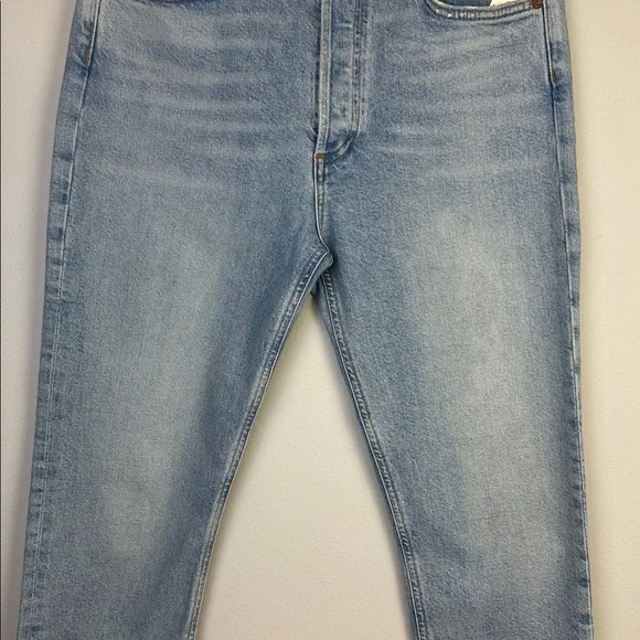NWT Agolde Riley High Rise Straight Crop Jeans in Bitter Size 29 Cotton Stretch - Picture 4 of 16